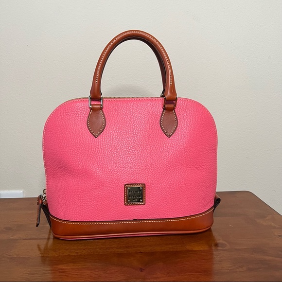 Dooney & Bourke Pink Leather Zip Zip Satchel Pebble Grain NWOT - Picture 16 of 16